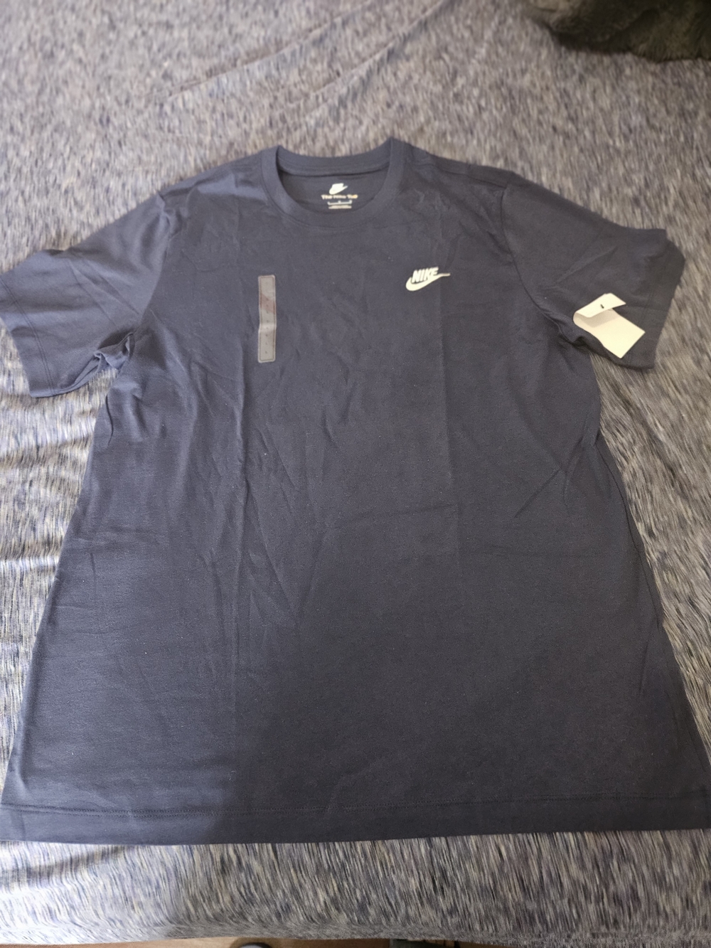 Nike Navy Sportswear Clu Short-Sleeve Crewneck T-Shirt with White Logo